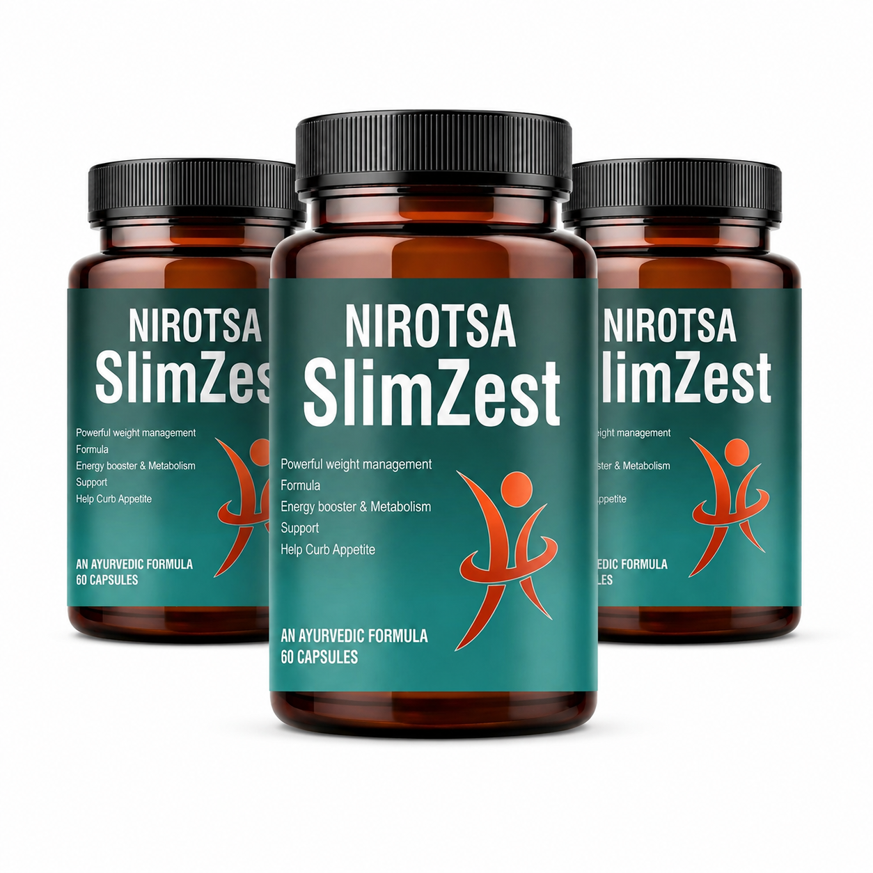 Nirotsa SlimZest Weight Loss Support Supplement | Helps Manage Appetite & Boost Metabolism | Herbal Capsules for Men & Women