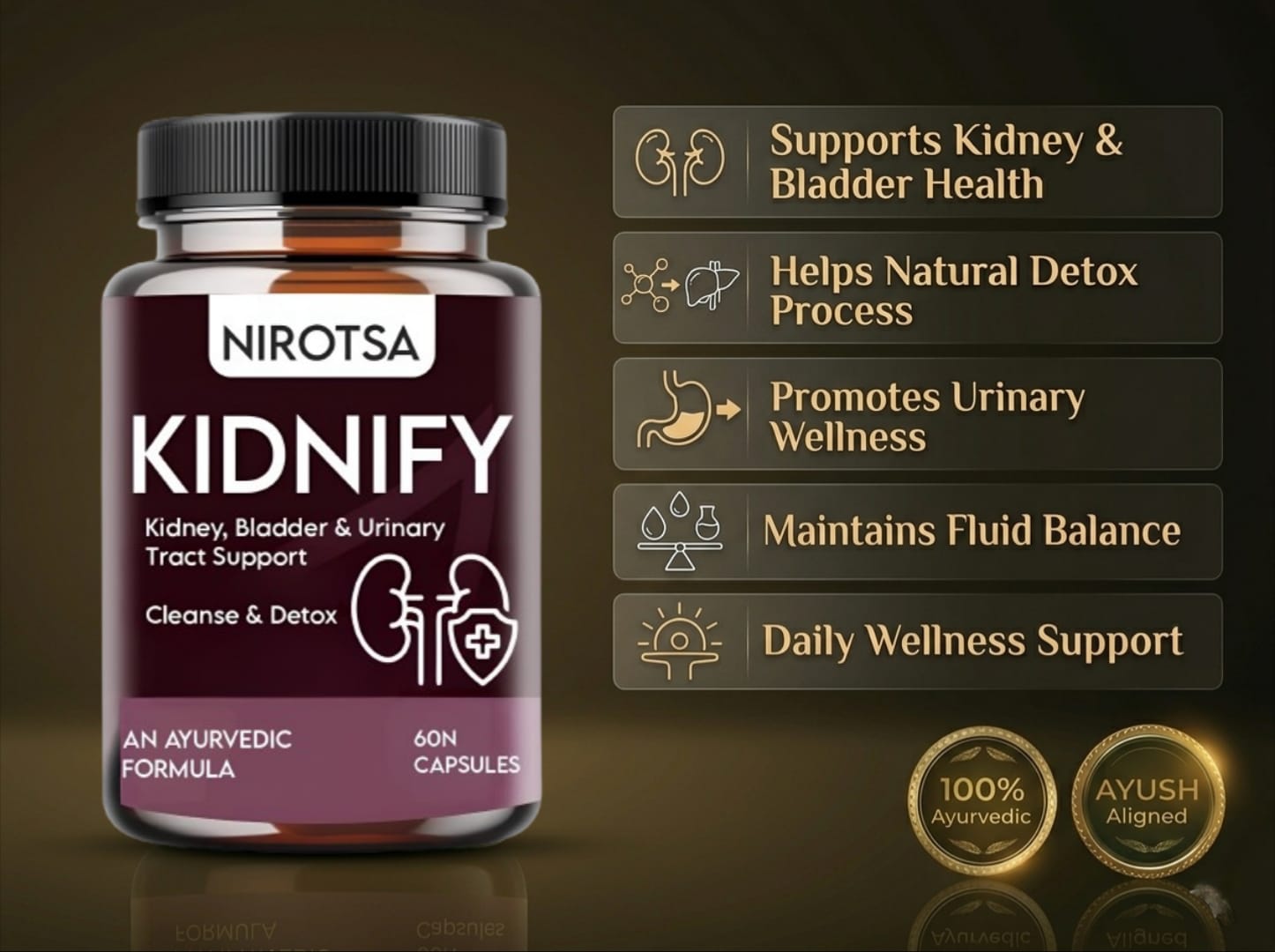 Kidnify Ayurvedic Medicine For Kidney Stone, UTI, Gallbladder | Detox & Cleanse EBC image 4
