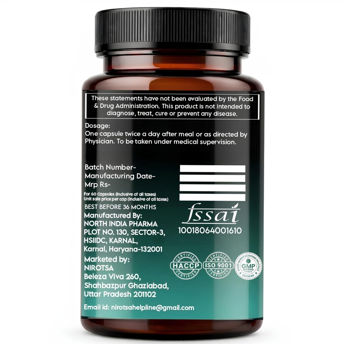 NIROTSA Fortify Multivitamin & Antioxidant Capsules For Men & Women | 60 Capsules