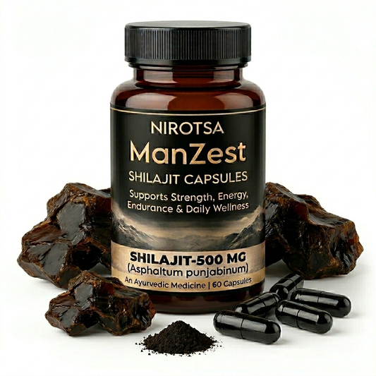 Manzest Shudh Shilajit Ayurvedic Capsules For Men, Stamina, Strength & Performance