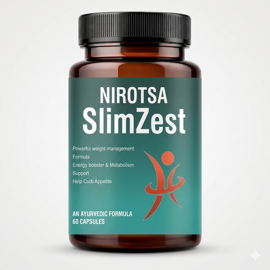 Nirotsa SlimZest Weight Loss Support Supplement | Helps Manage Appetite & Boost Metabolism | Herbal Capsules for Men & Women