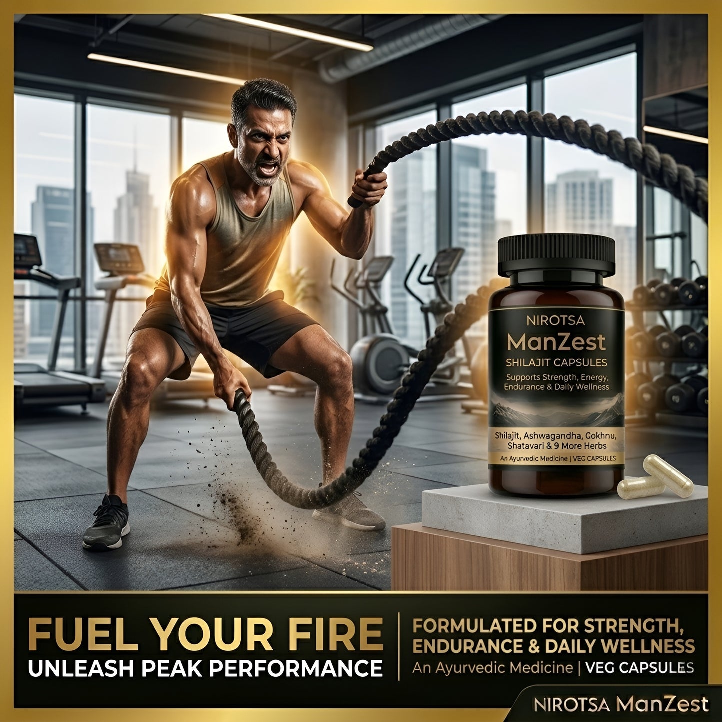 Manzest Shudh Shilajit Ayurvedic Capsules For Men, Stamina, Strength & Performance
